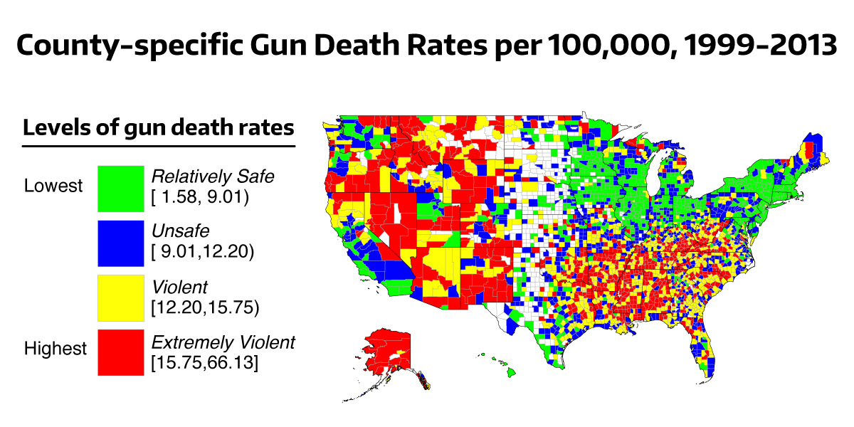 USA graphic Gun Death Rate