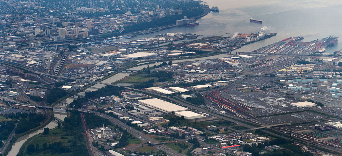 Puyallup River aerial photo