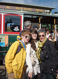 Donna Denno with her kids in San Francisco