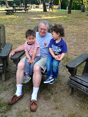 Larson with two of his grandsons