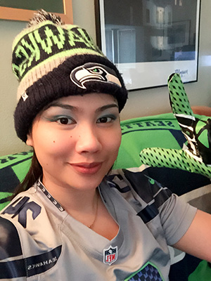 Nuttada in Seahawks gear photo