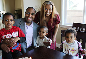 Timothy Thornton with his family