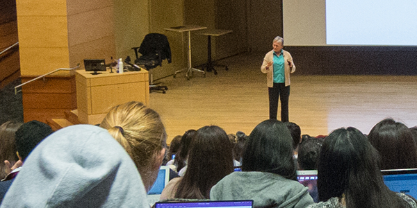 Elizabeth Kirk teaching photo