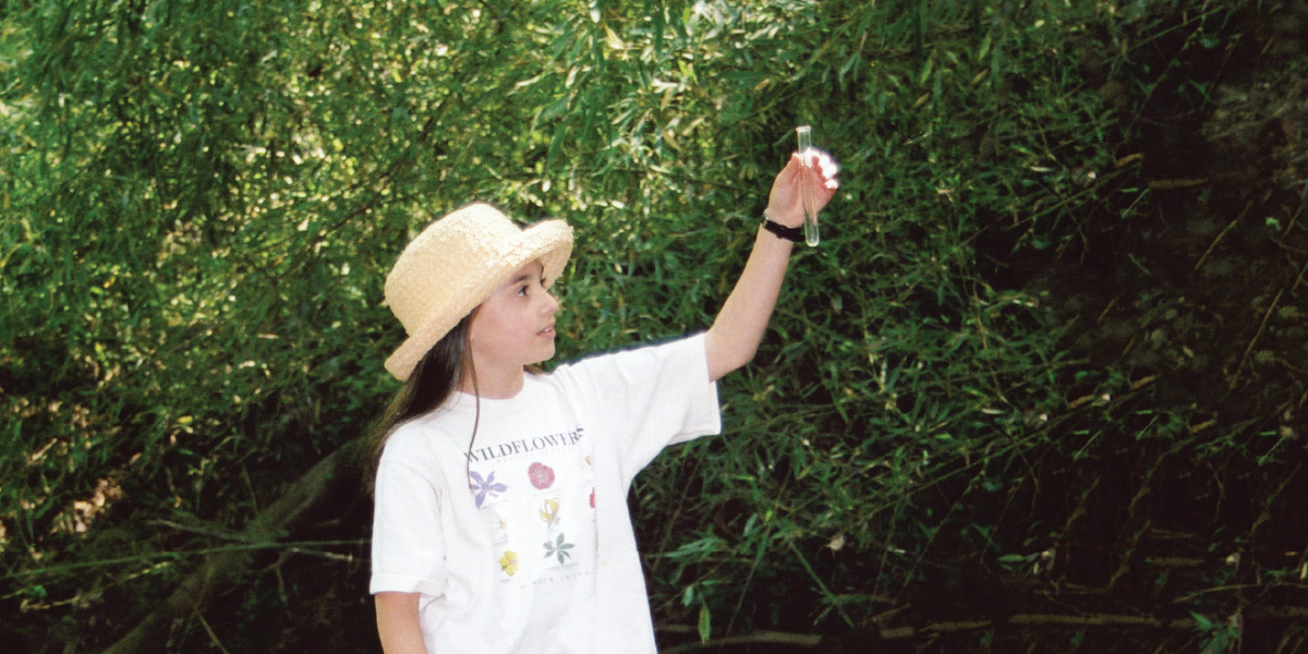 Rachel Shaffer holding test tube