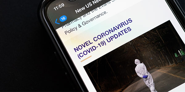 Iphone COVID-19 Updates Screen