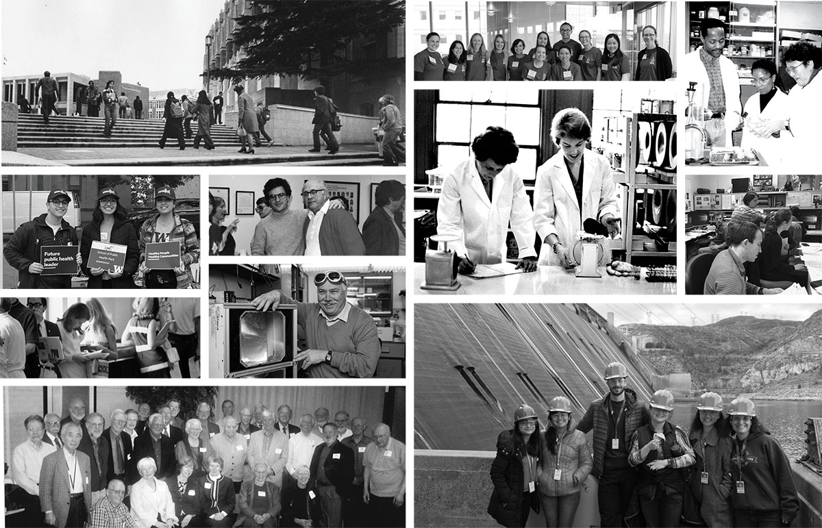 Collage of historical SPH photos