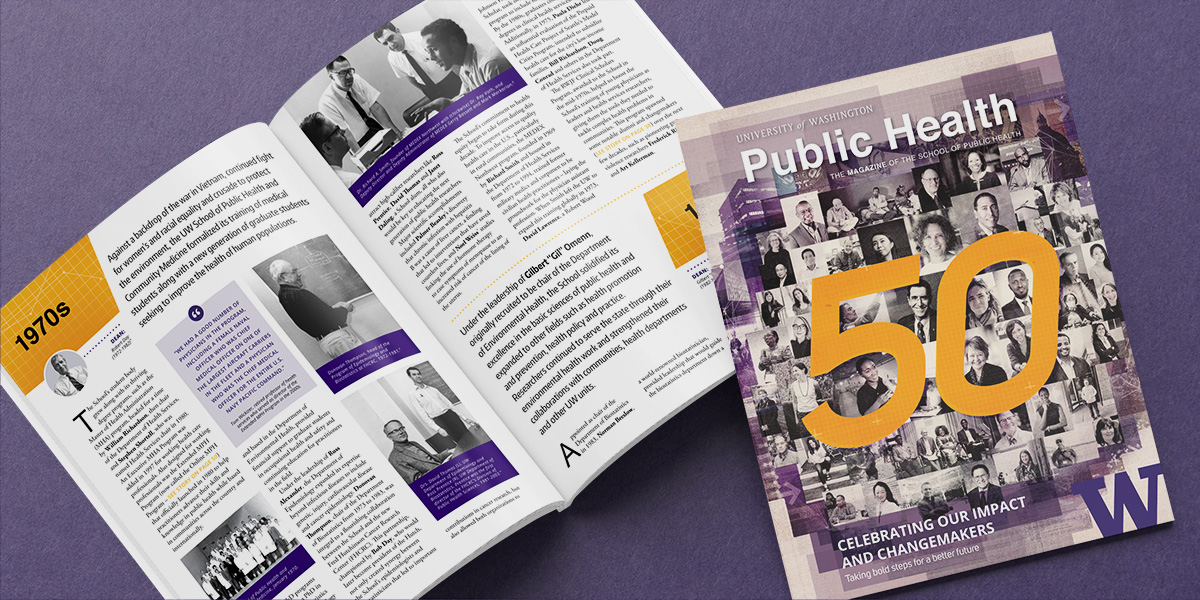 Public Health Magazine cover and inside spread