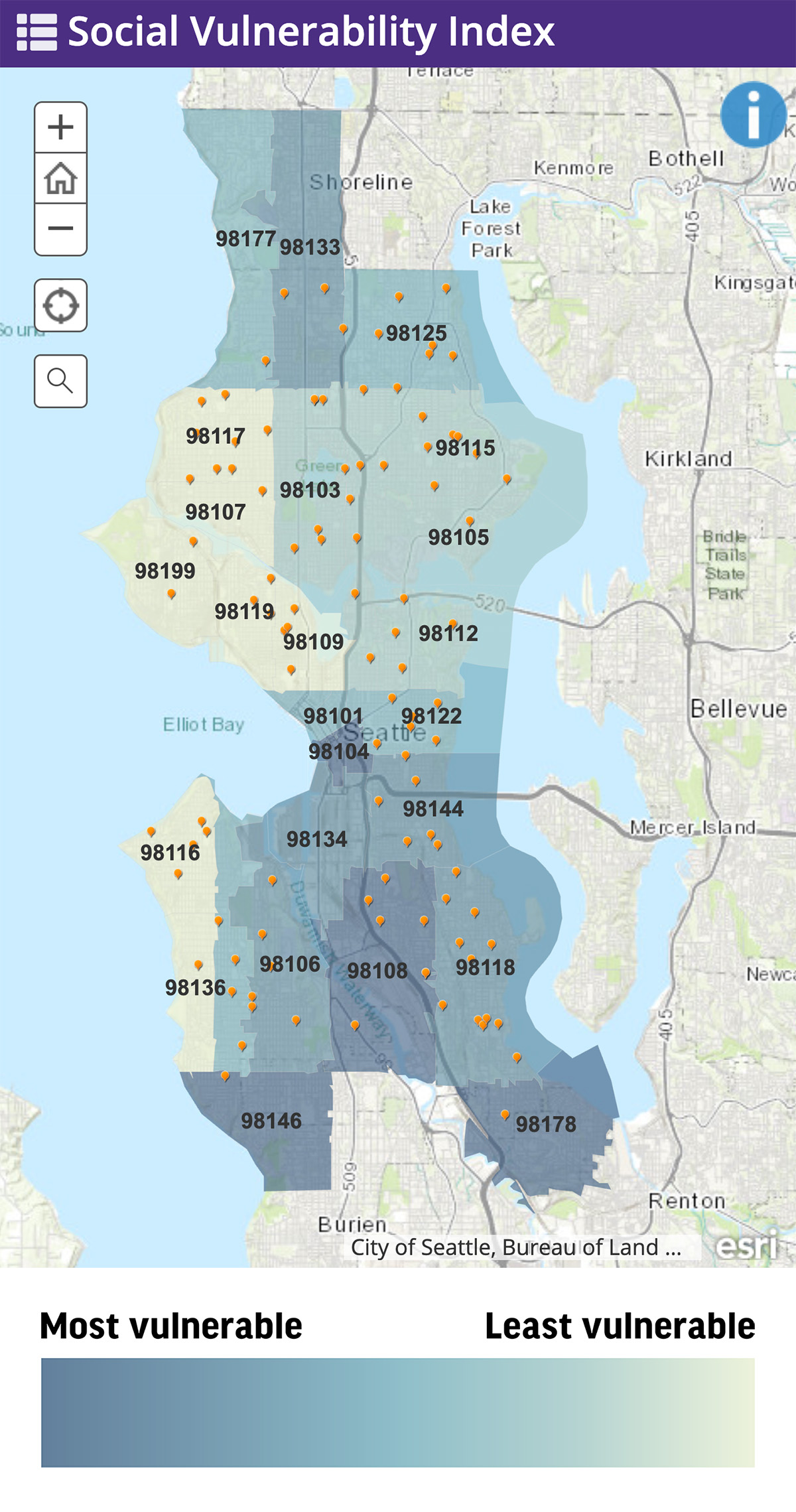 Screenshot of mapping tool developed by DEOHS