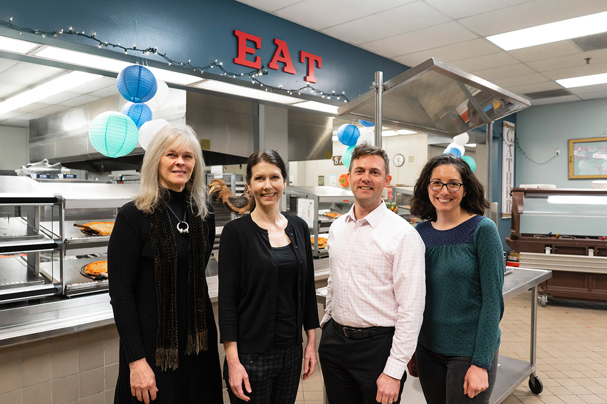 The Auburn project team includes (L-R) Mary Podrabsky, Janis Campbell-Aikens, Ben Atkinson and Kate Ortiz.