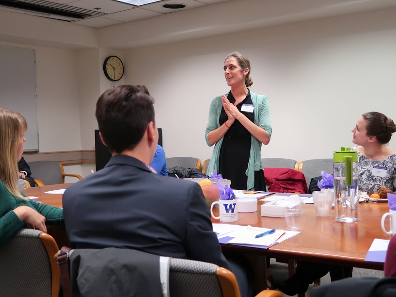 Lesley Steinman at PhD orientation