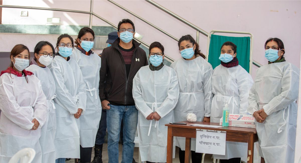 Vaccinators staff in Nepal