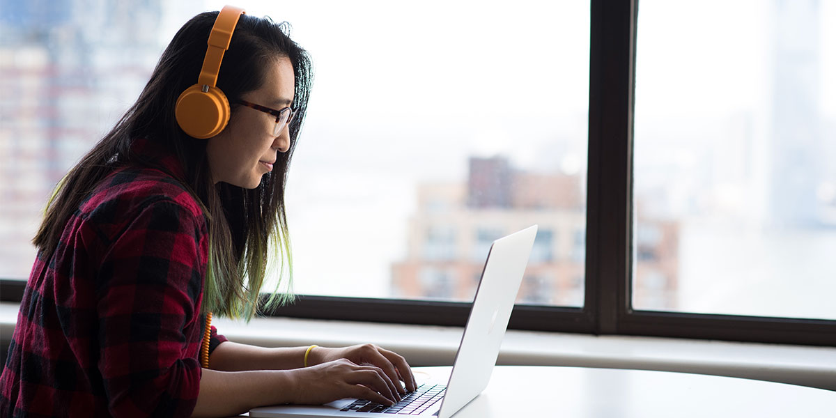 Student on Laptop