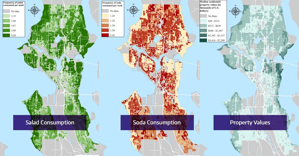 Salad vs Soda - Seattle Map