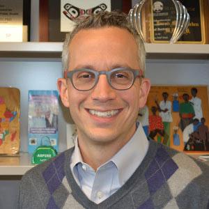 Jared Baeten in his office