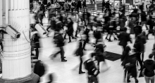 crowd of people walking