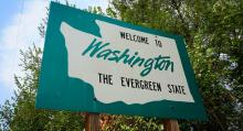 Welcome to Washington state sign